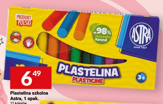 Plastelina szkolna Astra promocja w Twój Market