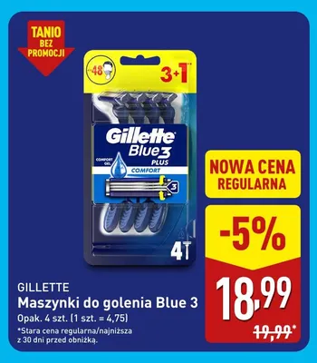 Maszynki do golenia Blue 3 Gillette promocja w Aldi
