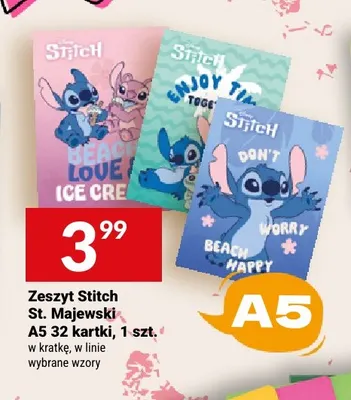 Zeszyt Stitch St. Majewski A5 32 kartki w linie promocja w Twój Market