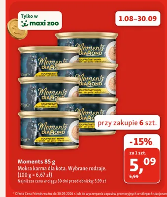 Mokra karma dla kota Moments Soufflé mit Lachs promocja w MAXI ZOO