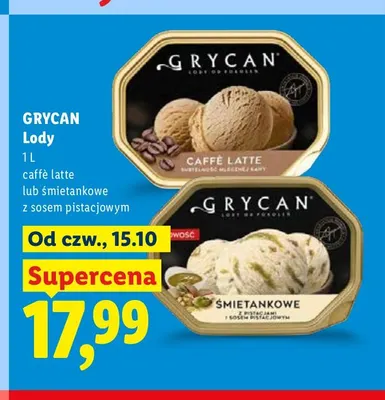 Lody caffè latte Grycan promocja w Lidl