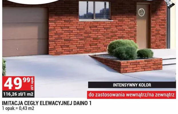 Imitacja cegły elewacyjnej Daino 1 promocja w Merkury Market