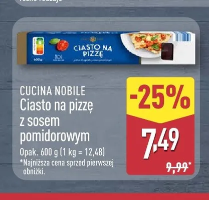 Ciasto na pizzę z sosem pomidorowym Cucina Nobile promocja w Aldi