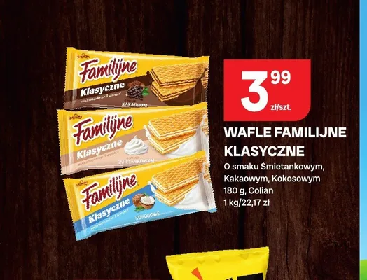 Wafle Familijne Klasyczne o smaku kakaowym promocja w Chorten