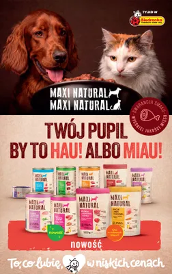 Karma dla psa Maxi Natural kaczka z wołowiną i papryką promocja w Biedronka