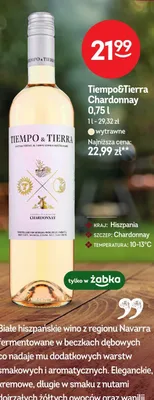 Wino Tiempo&Tierra Chardonnay wytrawne promocja w Żabka
