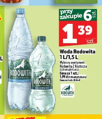 Woda Rodowita z Roztocza Niegazowana promocja w TOPAZ