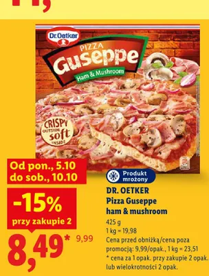 Pizza Guseppe Ham & Mushroom Dr. Oetker promocja w Lidl