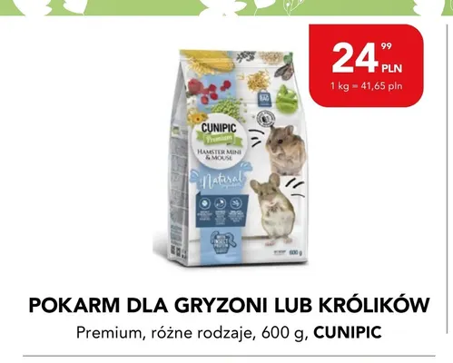 Pokarm dla gryzoni lub królików Premium Cunipic promocja w Aquael zoo