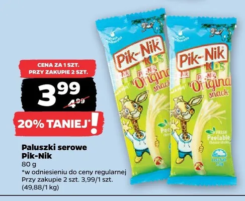 Paluszki serowe promocja w Netto