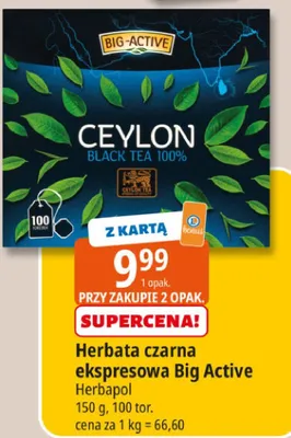 Herbata czarna ekspresowa promocja w Leclerc