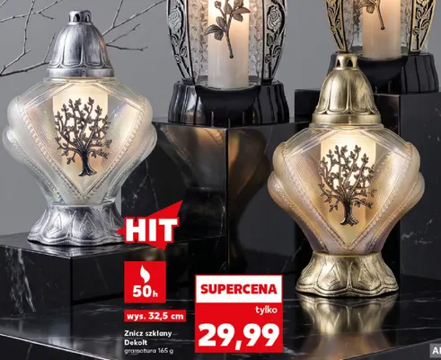 Znicz szklany Dekolt promocja w Kaufland