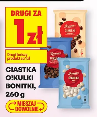 Ciastka O!kulki, różne rodzaje DRUGIE ZA 1 ZŁ promocja w Biedronka