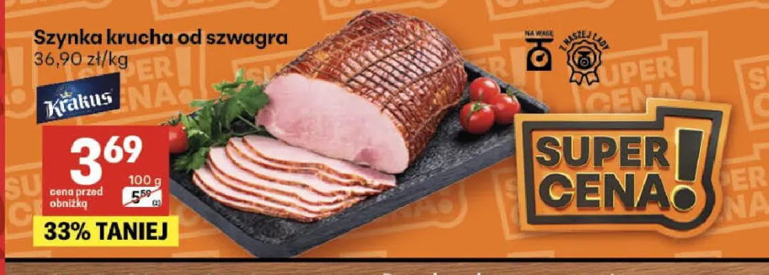 Szynka krucha od szwagra Krakus promocja w Delikatesy Centrum