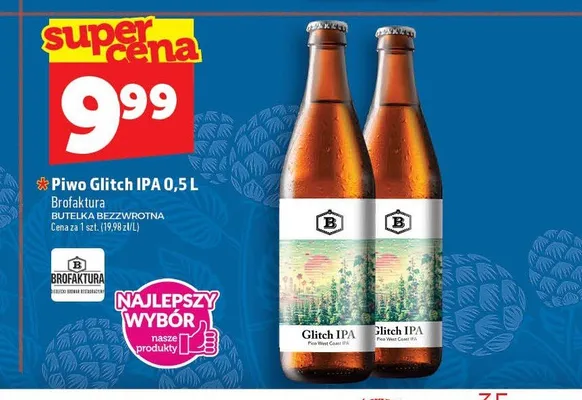 Piwo Glitch IPA 0,5 l promocja w TOPAZ