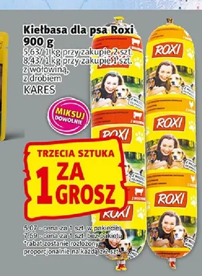 Kiełbasa dla psa Roxi z drobiem promocja w Prim Market