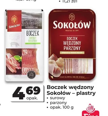 Boczek wędzony parzony w plastrach Sokołów promocja w Odido