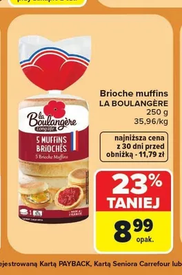 Brioche muffins La Boulangère promocja w Carrefour Market