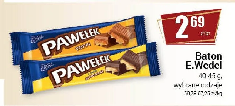 Baton Pawełek Toffi E.Wedel promocja w Premium Nasz Sklep