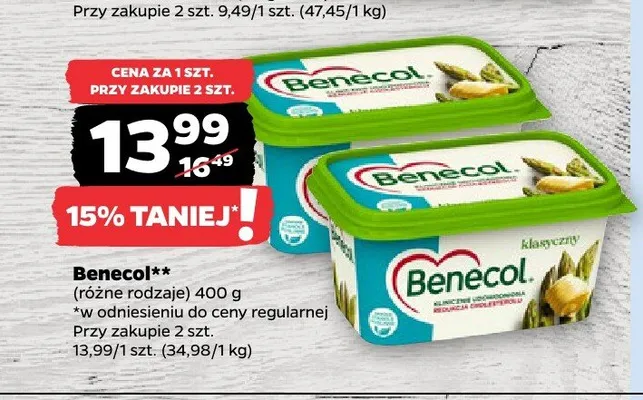 Benecol klasyczny promocja w Netto
