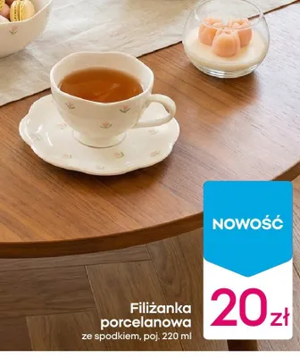Filiżanka porcelanowa ze spodkiem promocja w Pepco