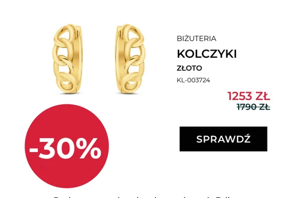 Kolczyki Briju złoto promocja w Briju