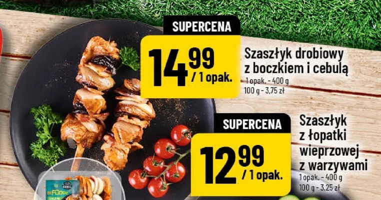 Szaszłyk drobiowy z boczkiem i cebulą promocja w POLOmarket