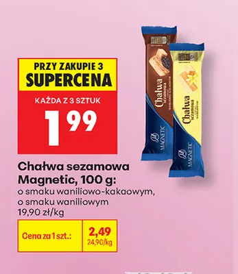 Chałwa sezamowa o smaku waniliowym Magnetic promocja w Biedronka