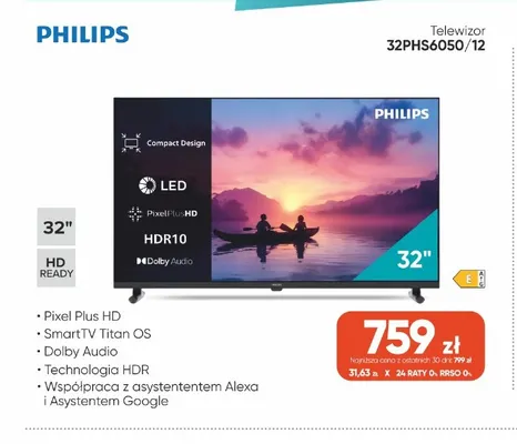 Telewizor Philips 32PHS6050/12 promocja w Max Elektro