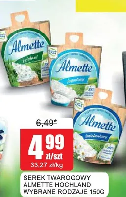 Serek twarogowy Almette śmietankowy Hochland 150g promocja w Bingo