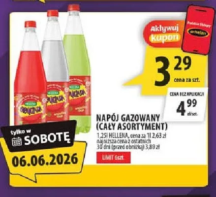 Napój gazowany Hellena promocja w Arhelan