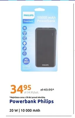 Powerbank Philips 20W 10000mAh promocja w Action