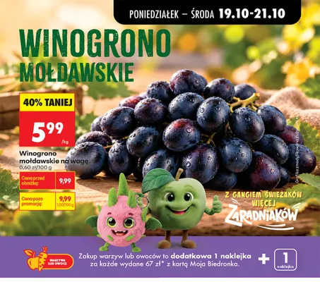 Winogrona na wagę promocja w Biedronka