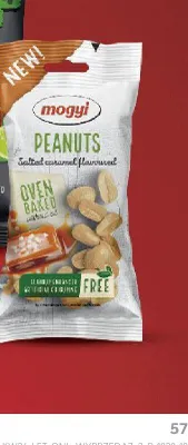 Orzeszki ziemne pieczone o smaku słonego karmelu Mogyi Peanuts promocja w Kaufland