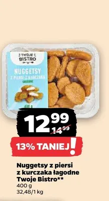 Nuggetsy z piersi z kurczaka łagodne Twoje Bistro promocja w Netto