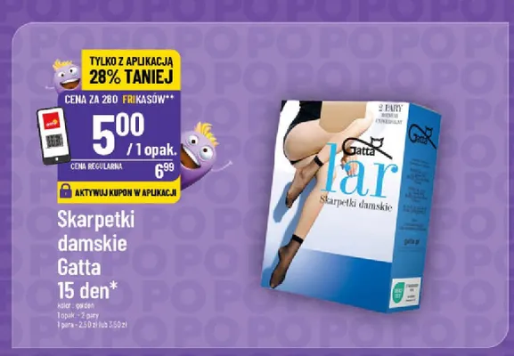 Skarpetki damskie Gatta 2-pak 15 den promocja w POLOmarket
