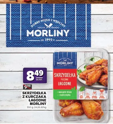 Skrzydełka z kurczaka pieczone łagodne Morliny promocja w Stokrotka