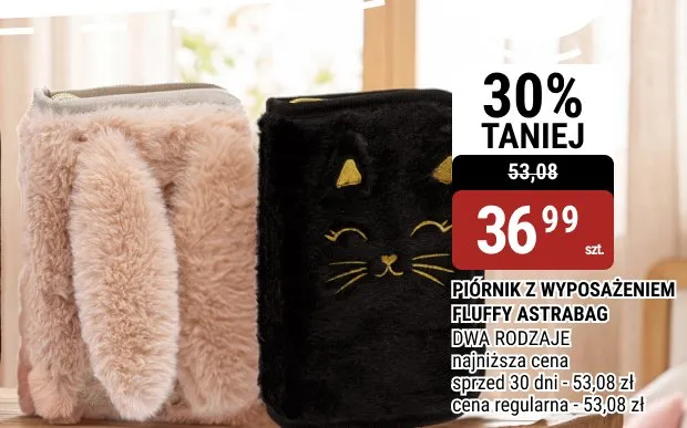 Piórnik z wyposażeniem Fluffy Astrabag Kot promocja w bi1