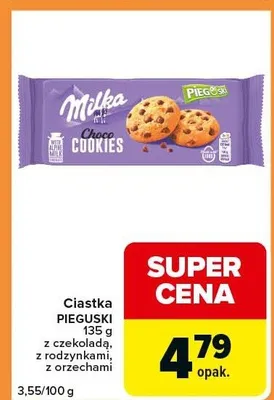 Ciastka z czekoladą, z rodzynkami, z orzechami promocja w Carrefour Express