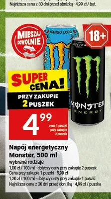 Napój energetyczny Monster Energy promocja w Twój Market