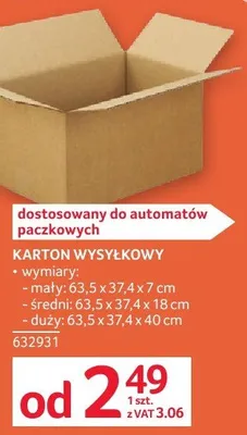 Karton wysyłkowy promocja w Selgros