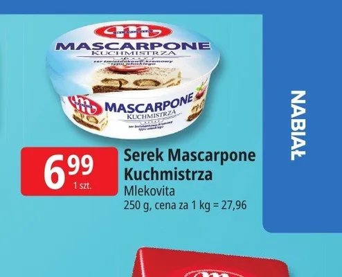 Serek Mascarpone Kuchmistrza Mlekovita promocja w Leclerc