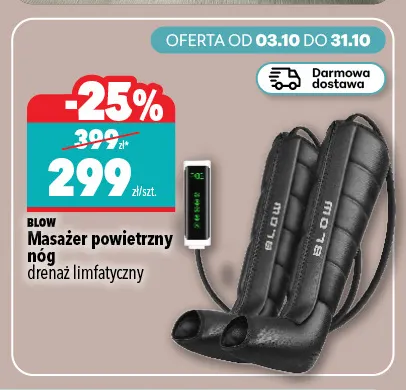 Masażer powietrzny nóg drenaż limfatyczny Blow promocja w Biedronka Home