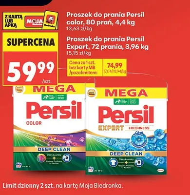 Proszek do prania Persil Expert 72 prania promocja w Biedronka