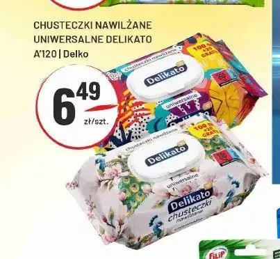 Chusteczki nawilżane uniwersalne Delikato promocja w Sedal