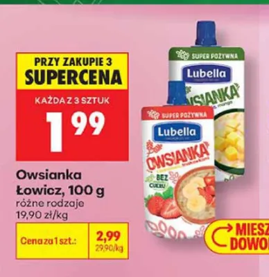 Owsianka Lubella truskawkowa promocja w Biedronka