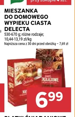 Mieszanka do domowego wypieku ciasta Delecta promocja w Stokrotka