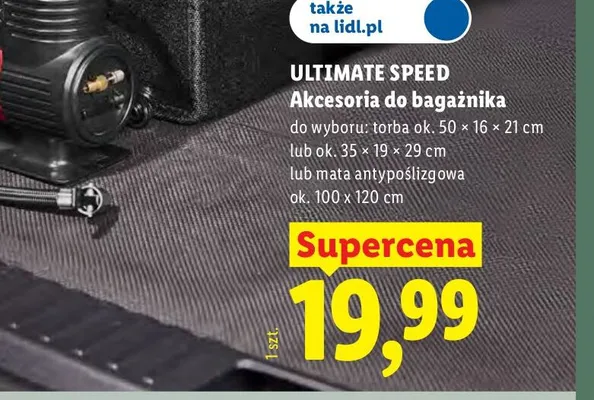 Akcesoria do bagażnika Ultimate Speed mata antypoślizgowa 100x120 cm promocja w Lidl