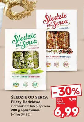 Filety śledziowe z czosnkiem lub pieprzem promocja w Kaufland