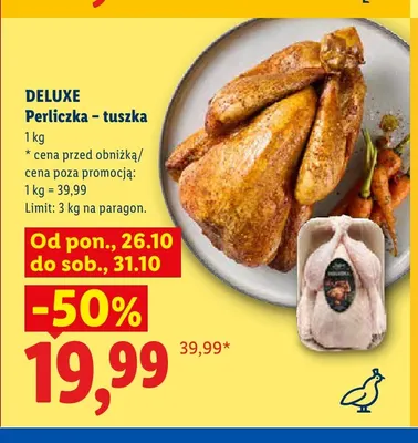 Perliczka tuszka Deluxe promocja w Lidl